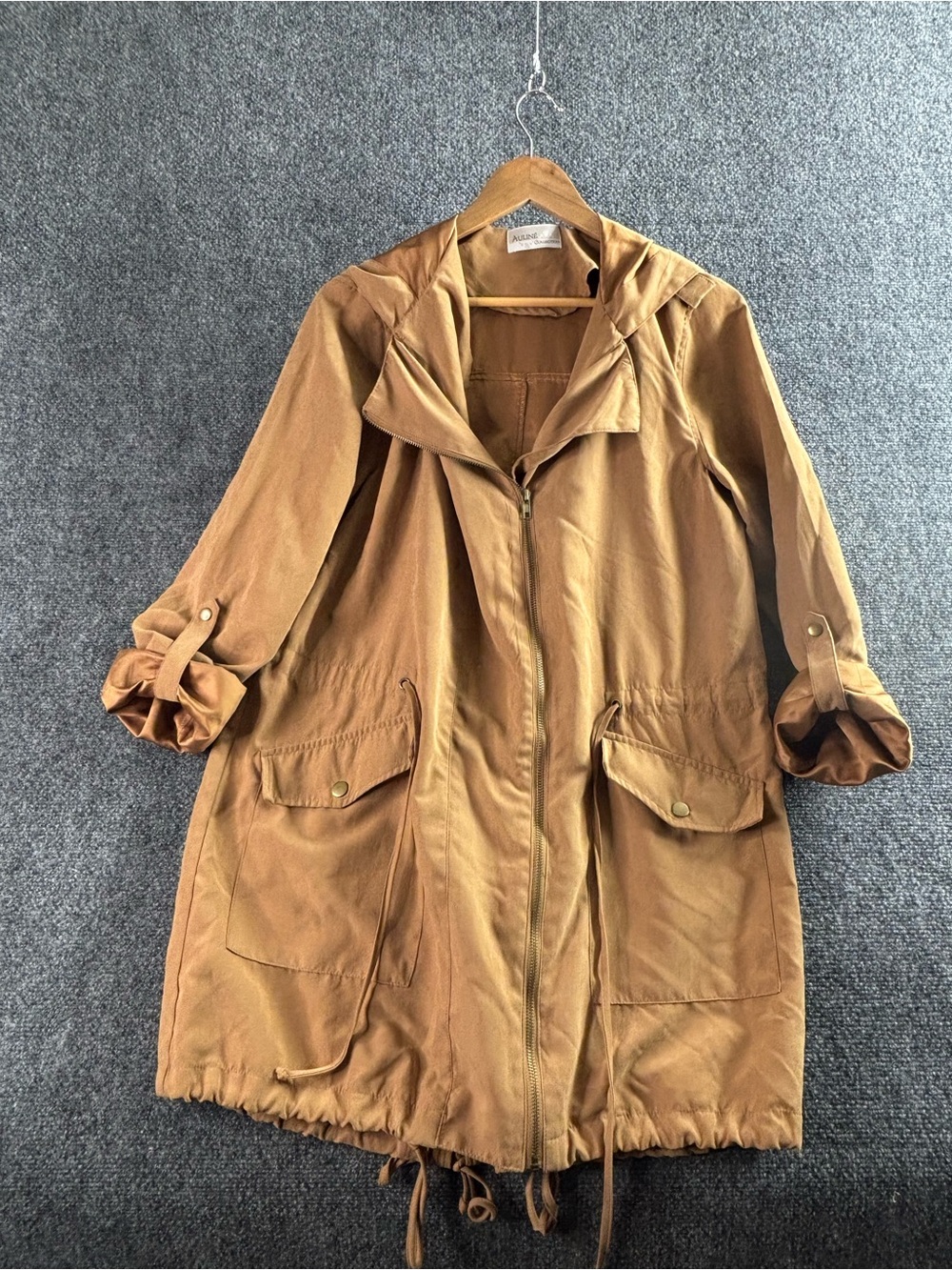Anorak Women's Hooded Coat in Tan